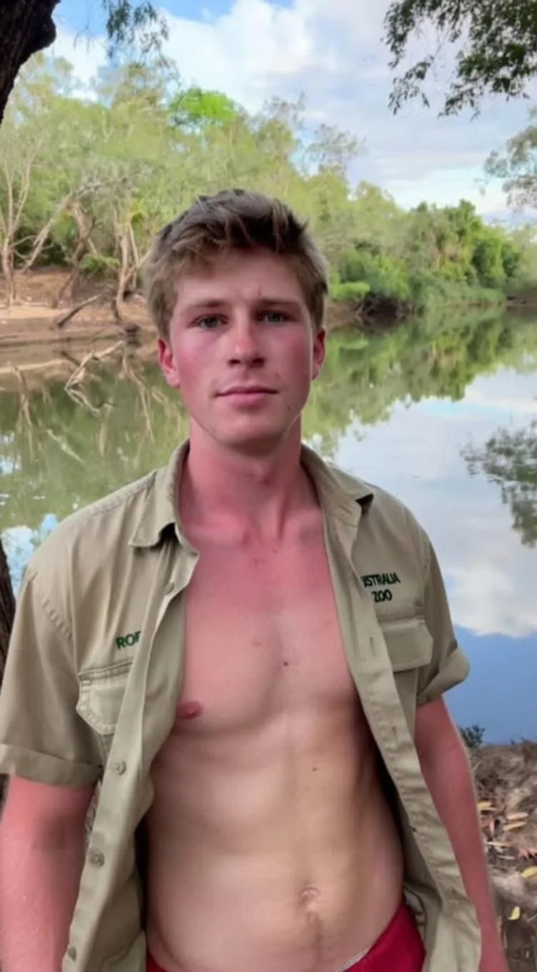 Robert Irwin Sin problemas por el río en Open Safari Camisa